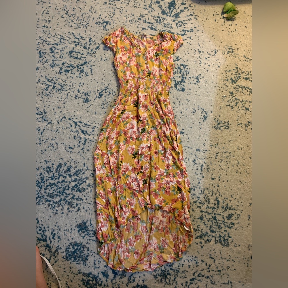 Yellow floral dress